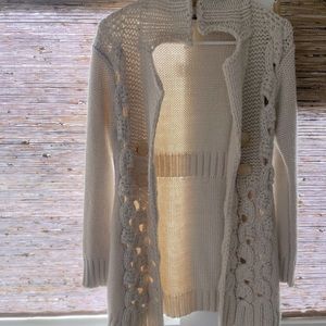 Hand knit Nanette Lepore Sweater Coat Cardigan